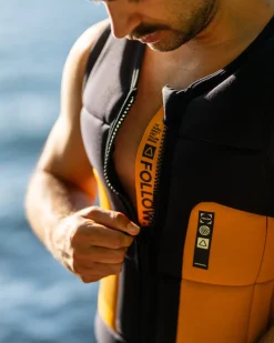 Follow Wake Comp Vests<Foow Goba en' Jacket - Back/Orange