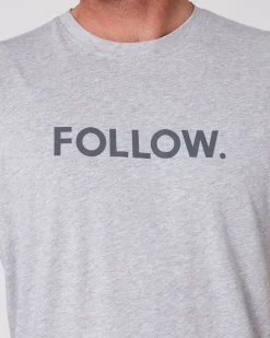 Follow Wake Clothing<Foow ogo Tee - Heather Grey