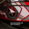 Nautique Decals + Emblems<DECAL - Hullside STAR STITCH G23 10 PIECE SET - 130062
