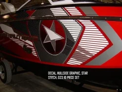 Nautique Decals + Emblems<DECAL - Hullside STAR STITCH G23 10 PIECE SET - 130062