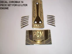 Nautique Decals + Emblems<DECAL PCM CHROMAX 14 PIECE SET FOR 6.0 LITER ENGINE - 140084