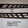 Nautique Decals + Emblems<DECAL TRANSOM VENT CHROMAX BLACK CHROME 4.3 x 23.32 - 140013