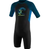 O'Neill Wetsuits<Toddler Reactor II 2MM Back Zip S/S Spring Wetsuit - Black/Ocean/Slate