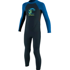 O'Neill Wetsuits<Toddler Reactor II mm Back Zip Full Wetsuit - Black/Ocean/Slate
